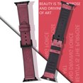 thumbnail image 4 of TECH CIRCLE for Apple Watch 38mm 40m 41mm PU Leather and Silicone Rubber Hybrid Band, Replacement Sport Strap for iWatch Series 9/87/6/5/4/3/2/1 SE Women Men,Winered, 4 of 5