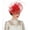 Red, variant on Women Girl Fascinators Hair Clip Hairpin Hat Feather Cocktail Wedding Tea Party Hat
