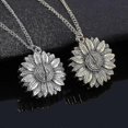 thumbnail image 4 of You Are My Sunshine Necklace Sunflower Necklace Locket With Engraved Message Pendant For Women-gold-(meili), 4 of 5