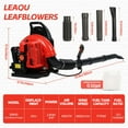 thumbnail image 3 of Floseru Backpack Leaf Blower, 2-Cycle Engine 665CFM Air Volume Tank Leaf Blower 63CC Gas Powered Blowers Snow Blower for Lawn Care Road Cleaning, 3 of 10