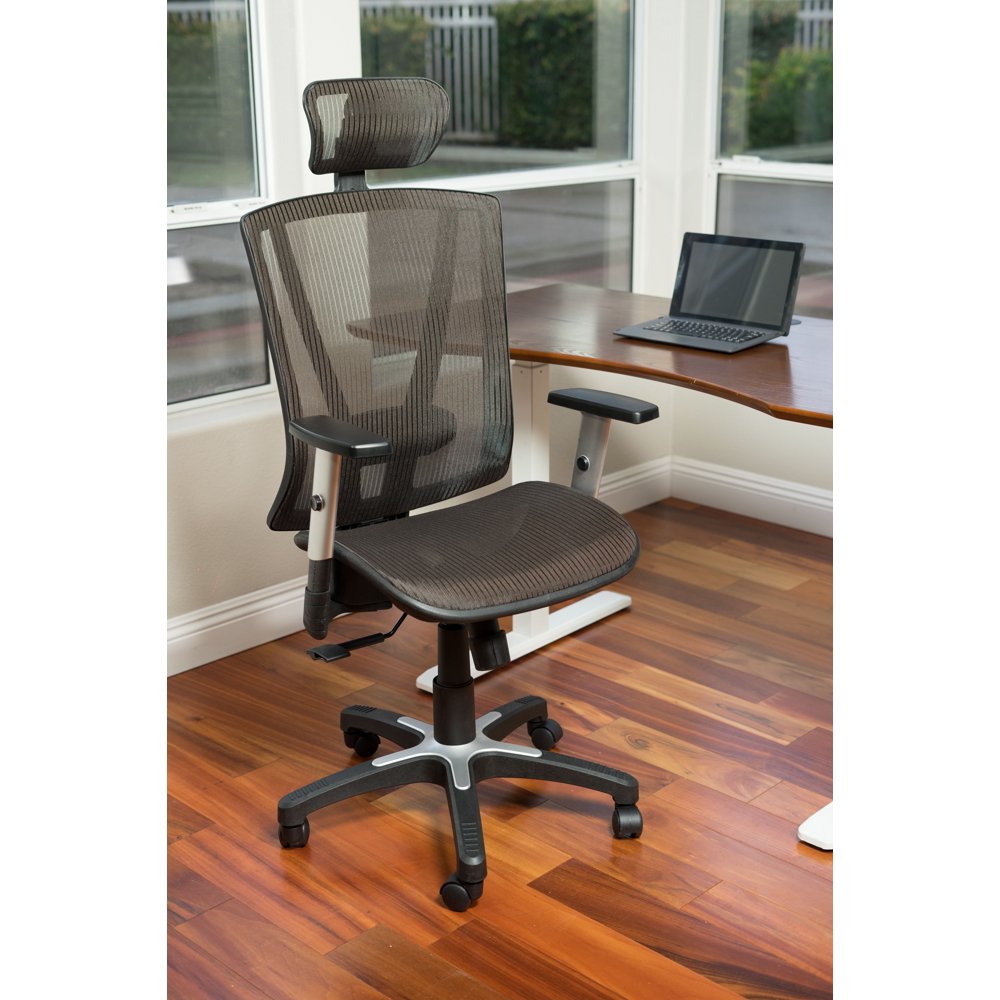 ErgoMax Fully Meshed Ergonomic Height Adjustable Brown Office Chair w