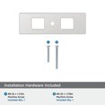 thumbnail image 4 of Amerock Medora 3-11/16 inch (94mm) Length Rectangle Polished Chrome Cabinet Knob Backplate, 4 of 6