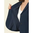 thumbnail image 5 of DARING DIVA Women's Peplum Blazer Pencil Skirt 2 Pcs Suit Set 2XL Navy, 5 of 6