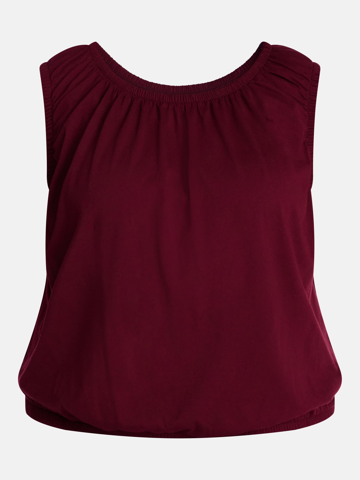 Terra & Sky Women’s Plus Sleeveless Cotton Flowy Top, Size 0X-4X
