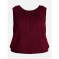 thumbnail image 5 of Terra & Sky Women’s Plus Sleeveless Cotton Flowy Top, Size 0X-4X, 5 of 5