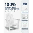thumbnail image 3 of KINGYES HDPE Adirondack Chair Set of 4, All-Weather Outdoor Fire Pit Chairs for Patio Deck Lawn, White, 3 of 8