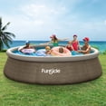 thumbnail image 4 of Funsicle 14' x 36" QuickSet Inflatable Ring Top Outdoor Above Ground Pool with Pump, 4 of 7
