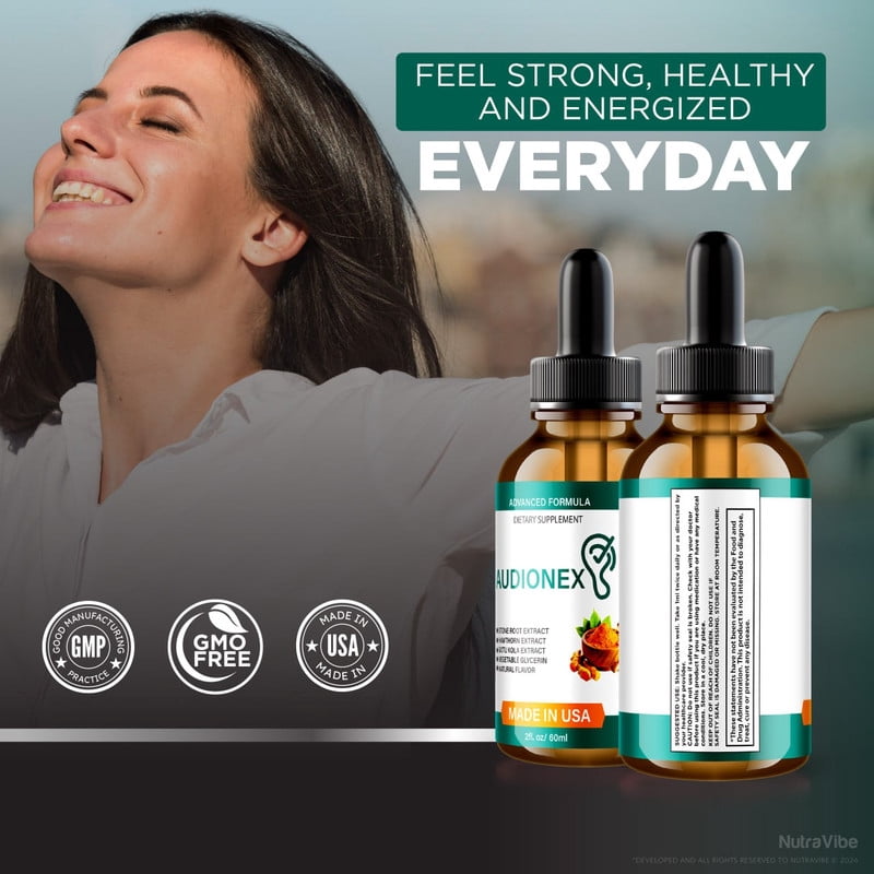 (2 Pack) Audionex Drops, Formula For Your Hearing Needs, All Natural Oral Supplement For Overall Ear Health and Function, Official Audio Nex Gotas Reviews (60 Servings)