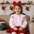 thumbnail image 2 of Yuyamidu Pink Cow Print Sweatshirt for Girls Size 5-6 Cute Ruffle Shoulder Long Sleeve Top Y2K Graphic Crewneck Sweatshirts Soft Lightweight Workout Pullover Everyday Clothes, 2 of 8