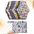 thumbnail image 2 of 8Pcs Washable Sanitary Pads Reusable Menstrual Pads Bamboo Charcoal Fiber Nursing Mat Sanitary Towels Napkins (7Pcs Sanitary Pads and 1Pc Bag), 2 of 3