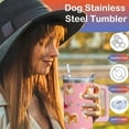 thumbnail image 4 of 40oz Pomeranian Puppy Tumbler with Handle and Straw, Cute Stainless Steel Insulated Travel Mug, Gift for Dog Lovers, Birthday, Mother’s Day, 4 of 6