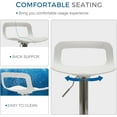 thumbnail image 6 of thksbought Bar Stools Set of 2, Adjustable Plastic Swivel Barstools, Modern Counter Stools with Open-Back and Footrest, Counter Height Barstools for Bar, Kitchen and Dining Room (Matte White), 6 of 16