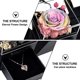 thumbnail image 3 of Caja de joyería de doble puerta con flor eterna, cajón con tapa acrílica que puede contener collar, anillo, pendientes, regalos de vacaciones, 3 of 5