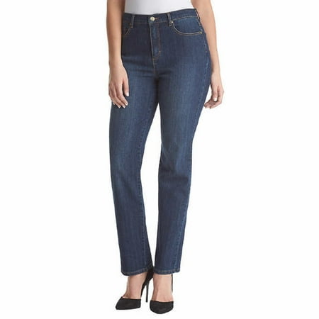 Gloria Vanderbilt Women's Amanda Slimming Stretch Tapered Leg Denim Jeans (Scottsdale, 16 (Best Fitting Jeans For Short Guys)