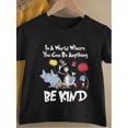 thumbnail image 3 of Youngsters' Cartoon Print Cotton T-Shirt, 100% Breathable Crew Neck Short Sleeve Top, Casual Summer Tee for Boys, Regular Fit Pullover with Fun Text - No Chest Pad, Cute T Shirts, 3 of 5