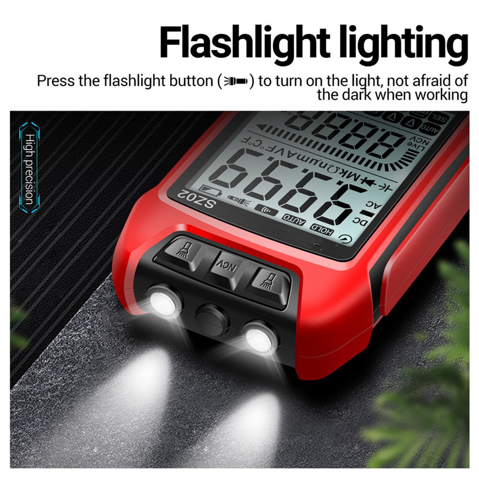 Intelligent Multimeter with Backlit Display Elec Testers Repair Tool