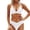 White, variant on Minjewel Two Piece Swimsuit Women Elegant Bikini Set with Padded Bra Wireless Flattering Swimwear,Army Green L