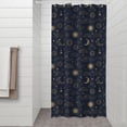 thumbnail image 2 of Blue Sun Moon Cloud Star Comet Pattern Shower Curtain 36"x72" ,Bathroom Decorative Shower Curtains Set with 12 Hooks,Modern Waterproof Washable Shower Curtain, 2 of 6