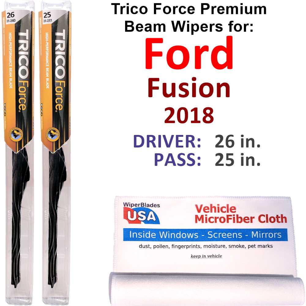 2018 Ford Fusion Performance Beam Wipers (Set of 2)