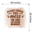 thumbnail image 4 of Children The Kids Are Making Memories Loving Quote Wall Decal Decoration Please Excuse The Mess Kids Hand Paint Fun Art Paint Splash Lasts Years and Easily Removable - Size: 40 In(W) x 36 In(H), 4 of 5