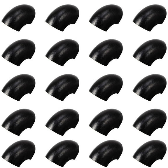 SENSETH 20Pcs Rubber U-Shaped Chair Leg Tips Non-Slip Foot Covers Black