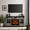 Gray Wash, variant on 55" Fireplace TV Stand, 9H Timer, 4 Variable Flame, Electric Fireplace Insert with Remote Control, 5000BTU, 1500W, Gray Wash