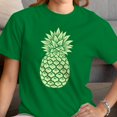 thumbnail image 3 of Smartprints Vintage Pineapple Sketch Women's T-Shirt Turf Green, Cotton, M, 3 of 4