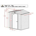 thumbnail image 3 of Arrow Select 6 x 5 x 7 ft Green Shed, 3 of 12