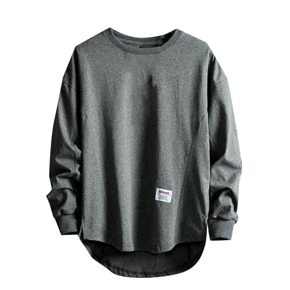 Fengyings Crewneck Sweatshirts Soild Color Long Sleeve Loose Casual Pullover Shirt