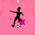 thumbnail image 4 of Inktastic Girl Playing Soccer- Pink and Yellow Stars Girls Baby T-Shirt, 4 of 5