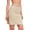 Beige, variant on Half Slip For Women Seamless Lace Waist Side Split Underskirt Lightweight Soft Stretchy Sleepwear Mini Skirt,Black,Medium