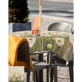 thumbnail image 5 of nqOlkjepod Vintage Flowers Outdoor Tablecloth with Umbrella Hole & Zipper, Farm Daisies Watercolor Graffiti Art Square Table Cover 60x60 Inch, Dining Waterproof Table Cloth Protector for Patio/Party, 5 of 7