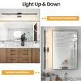 thumbnail image 4 of Black 39" Dimmable LED Bathroom Vanity Light Fixture, 4 of 8