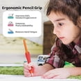 thumbnail image 4 of 6-pack Pen Grips for Kids and Adults, Silicone Holder for Handwriting, Drawing and Coloring, Ergonomic Dual-Ended Design for Right- or Left-Handed, 4 of 5