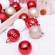 thumbnail image 4 of 24 x 4 cm Adornos navideños Bolas navideñas colgantes Kit de decoración del árbol de Navidad Adepaton CPB-SSW222-2, 4 of 5