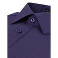 thumbnail image 4 of Omega Italy Men's Long Sleeve Dress Shirt Solid Color Regular Fit 25 Colors, 4 of 5