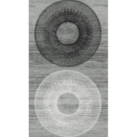 Harry & Grace Monochrome Large Circle Peel and Stick Wallpaper - 20.9 in. W x 18 ft. L Roll