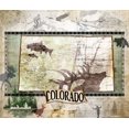 thumbnail image 2 of LightBoxJournal 30x26 Black Ornate Wood Framed with Double Matting Museum Art Print Titled - Vintage State Colorado, 2 of 4