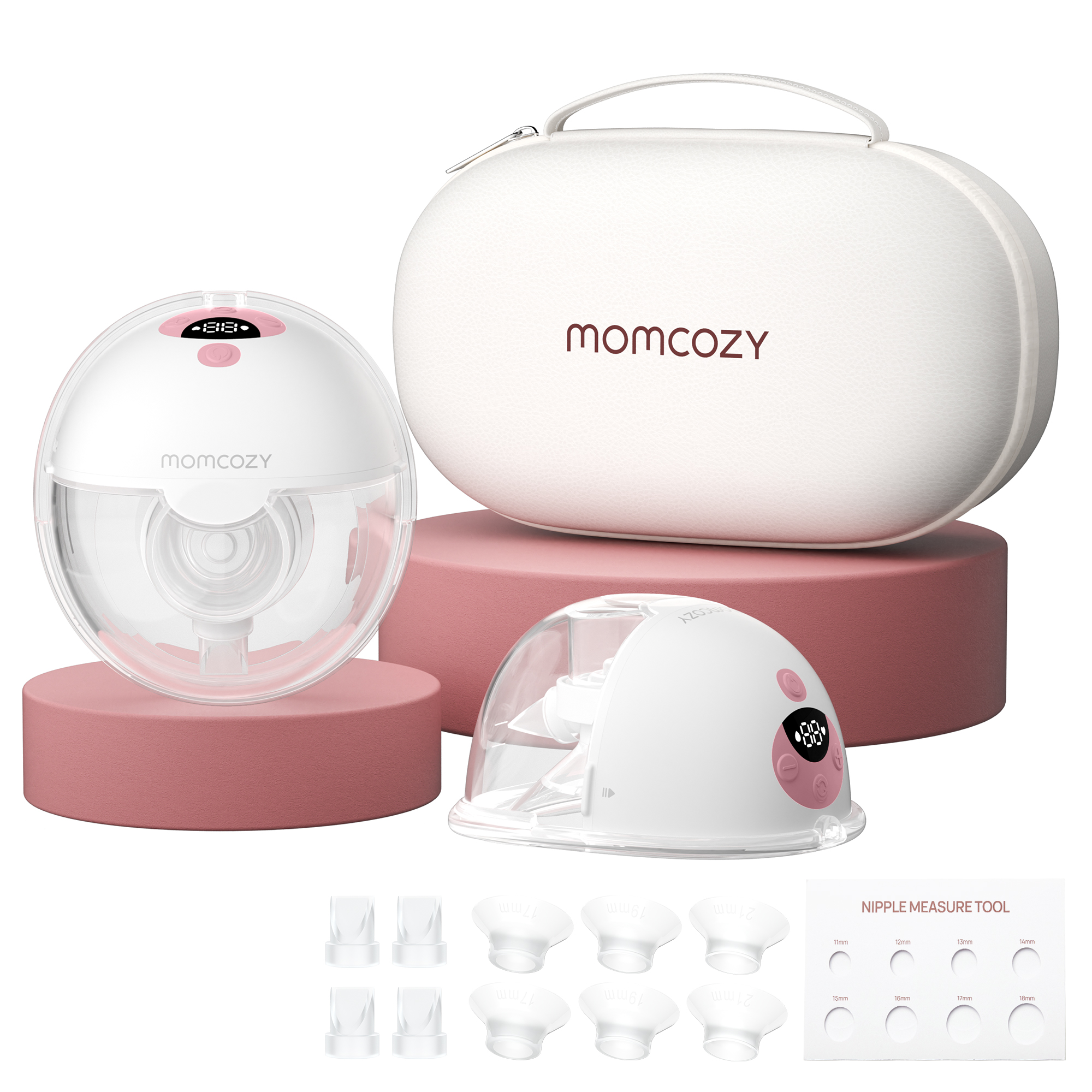 Momcozy M5 Wearable Breast Pump, 2-Pack, Pink photo 2