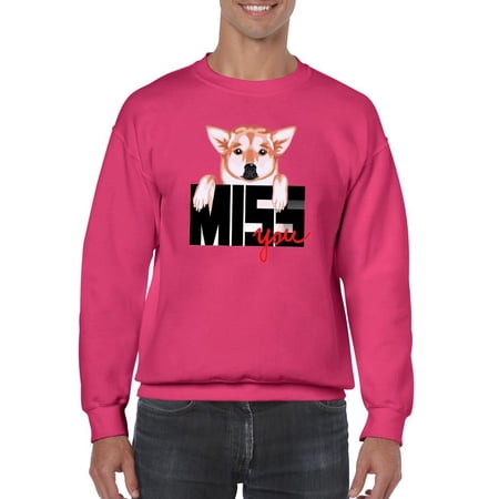Corgi Miss You Sweatshirt Men -Image by Shutterstock Male Large