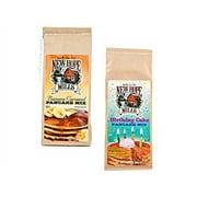 New Hope Mills Banana Caramel or Birthday Cake Pancake Mix- Two 20 oz. Bags (Variety 2-Pack)