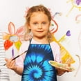 thumbnail image 2 of Blue Tie Dye Mandala Pattern Kids Aprons for Girls and Boys,Adjustable Neck Strap Toddler Aprons for Kids Cooking Baking, 2 of 6