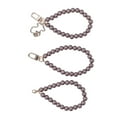 thumbnail image 1 of Pearl Key Chain, Pearl Hand Wrist Lanyard Metal Buckle Fine Polishing  For Keychains H35 Brown, 1 of 8