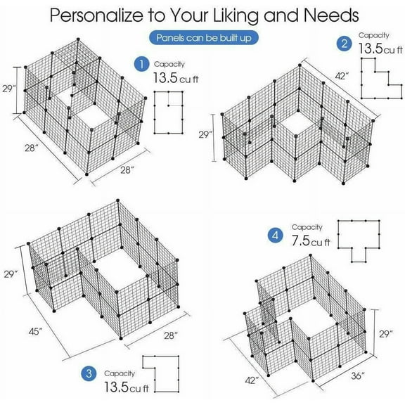 24 Panel Durable Pet Playpen Puppy Dog Fences Gate Indoor Outdoor Fence