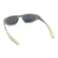 thumbnail image 3 of Retro Classy Oval Wrap Around Vintage Sport Soft Arm Tip Plastic Sunglasses Beige - Black, 3 of 7