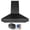 Matte Black, variant on Hauslane Chef Series Base Model WM-530 30" Convertible Wall Mount Chimney Range Hood 120V in Matte White