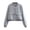 Gray, variant on Women's Casual Flying Jacket with Large Pockets | Short Polyester Coat with Button Front and Low Collar - Lightweight Spring Outerwear for Parties, Daily Outings, and Weekend Style