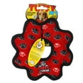 thumbnail image 7 of Tuffy Jr Gear Ring Red Paw Durable Plush Dog Toy, 7 of 7