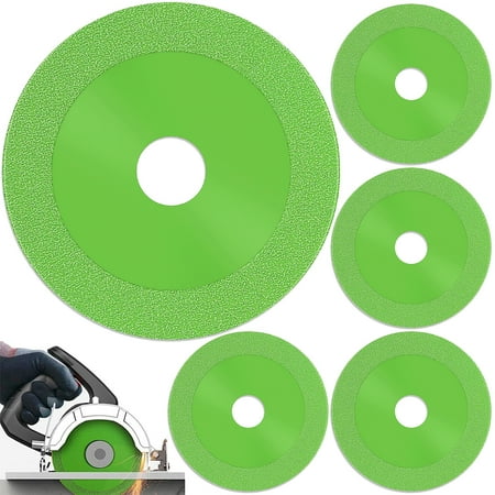 

Welpettie 1/5Pcs Glass Cutting Disc 4 Inch Diamond Circular Saw Blade Wear Resistant Tile Cutting Wheel Angle Grinder Accessories for Jade Crystal Wine Bottle Ceramic