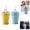 Yellow-Blue, variant on HICHIGO  Collapsible Ice Ball Maker Cup with Straw, Ice Cube Slushie Cup, Foldable Silicone Ice Coffee Cup with Lid for Iced Drinks（1PCS  Blue）